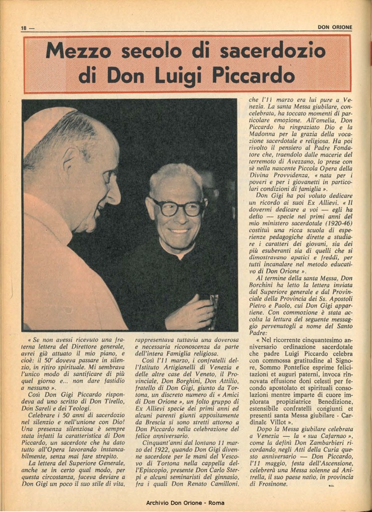 Don Orione, 67, 05, 01-04-1972, pagina 18