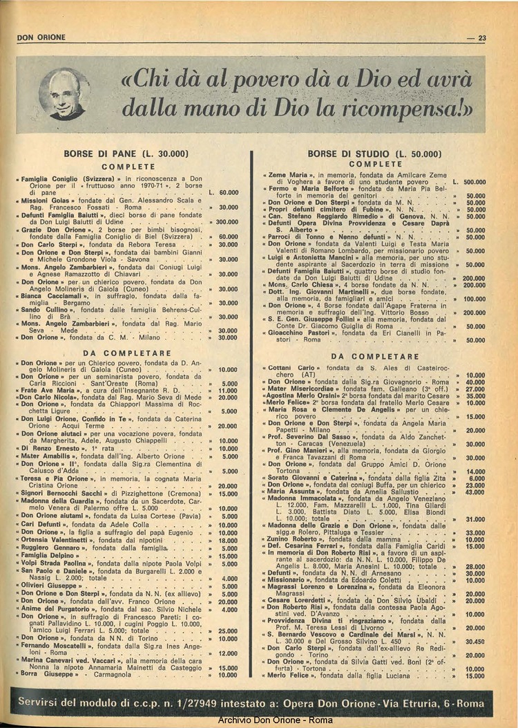 Don Orione, 67, 05, 01-04-1972, pagina 23