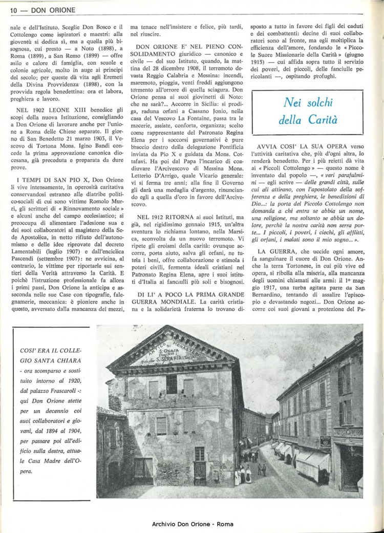 Don Orione, 67, 06, 15-04-1972, pagina 10