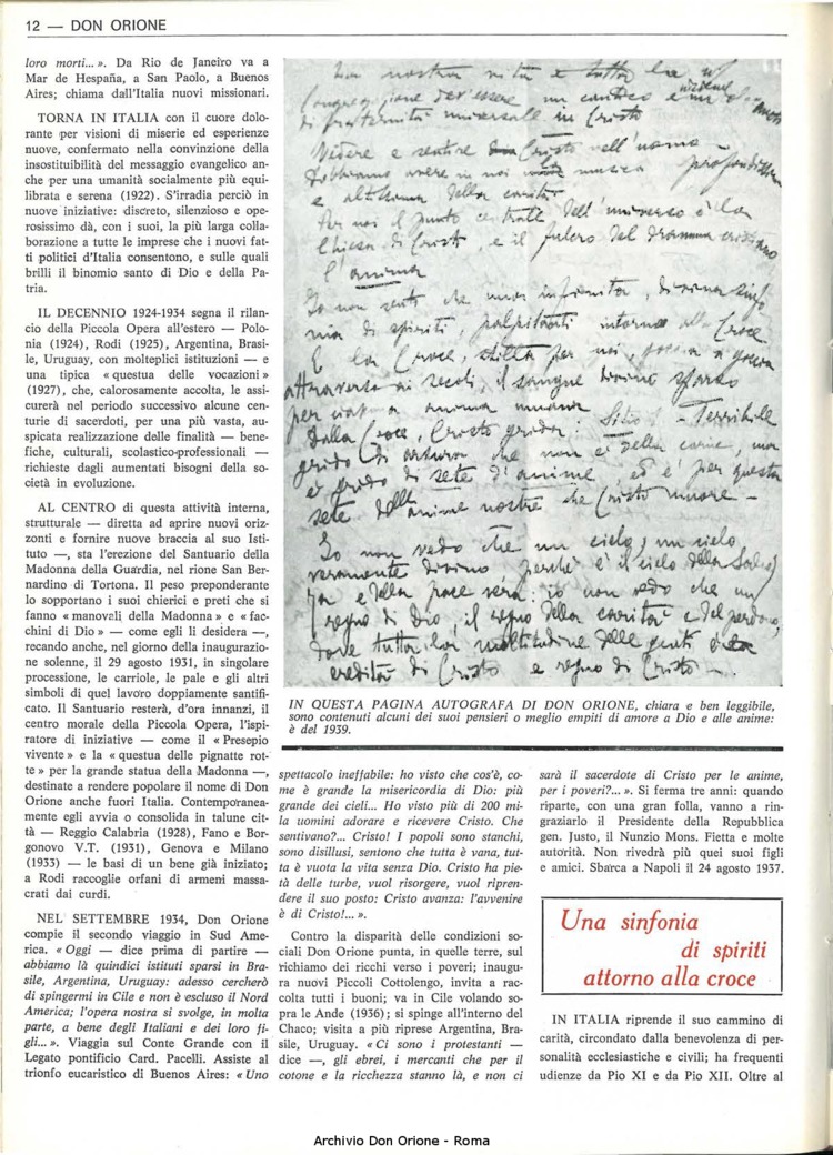 Don Orione, 67, 06, 15-04-1972, pagina 12