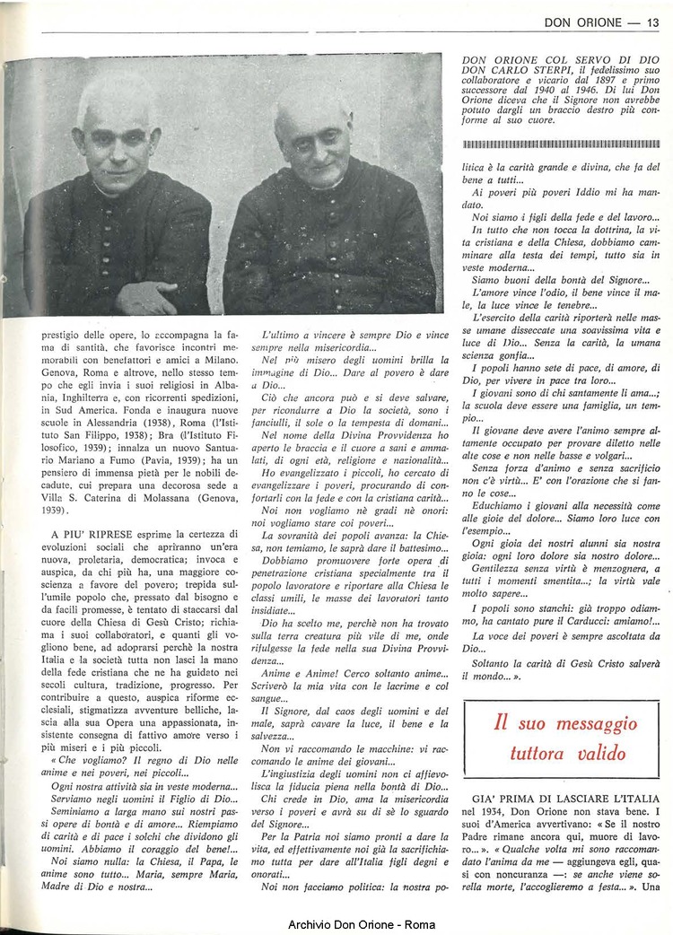 Don Orione, 67, 06, 15-04-1972, pagina 13