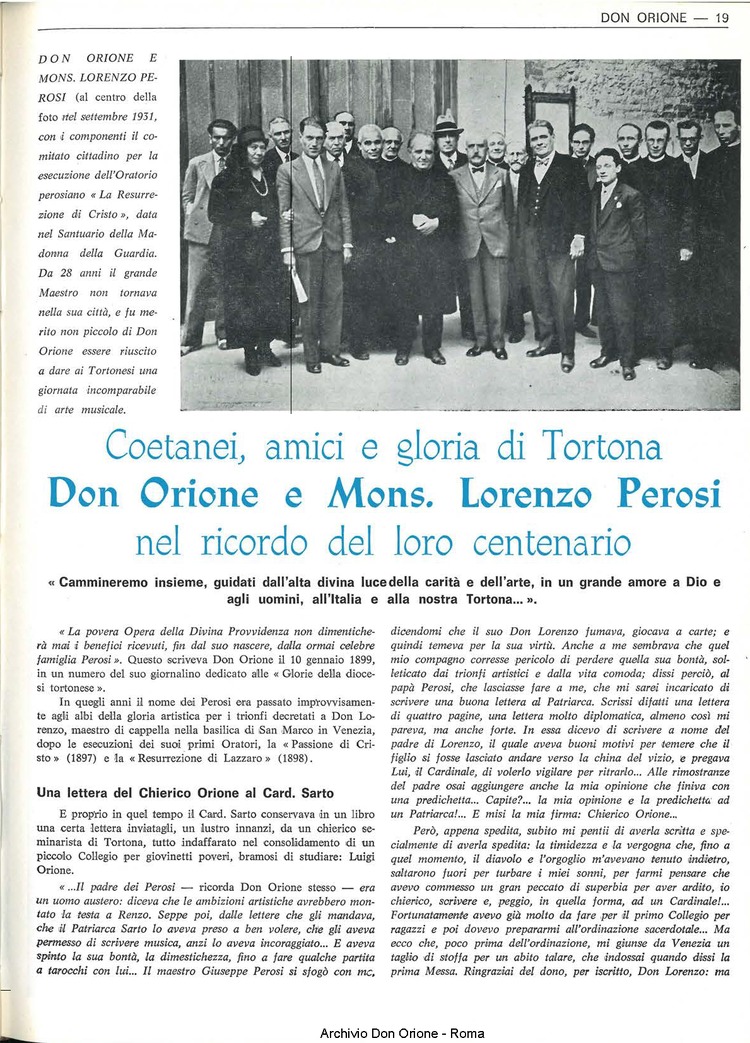 Don Orione, 67, 06, 15-04-1972, pagina 19