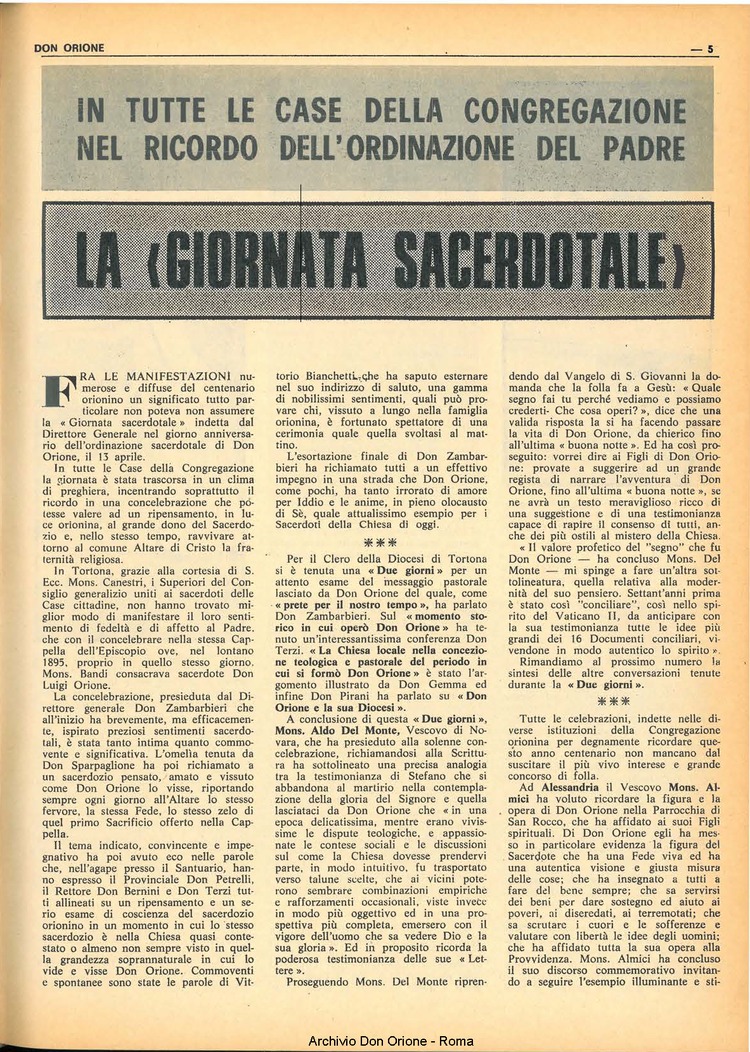 Don Orione, 67, 07, 01-05-1972, pagina 5