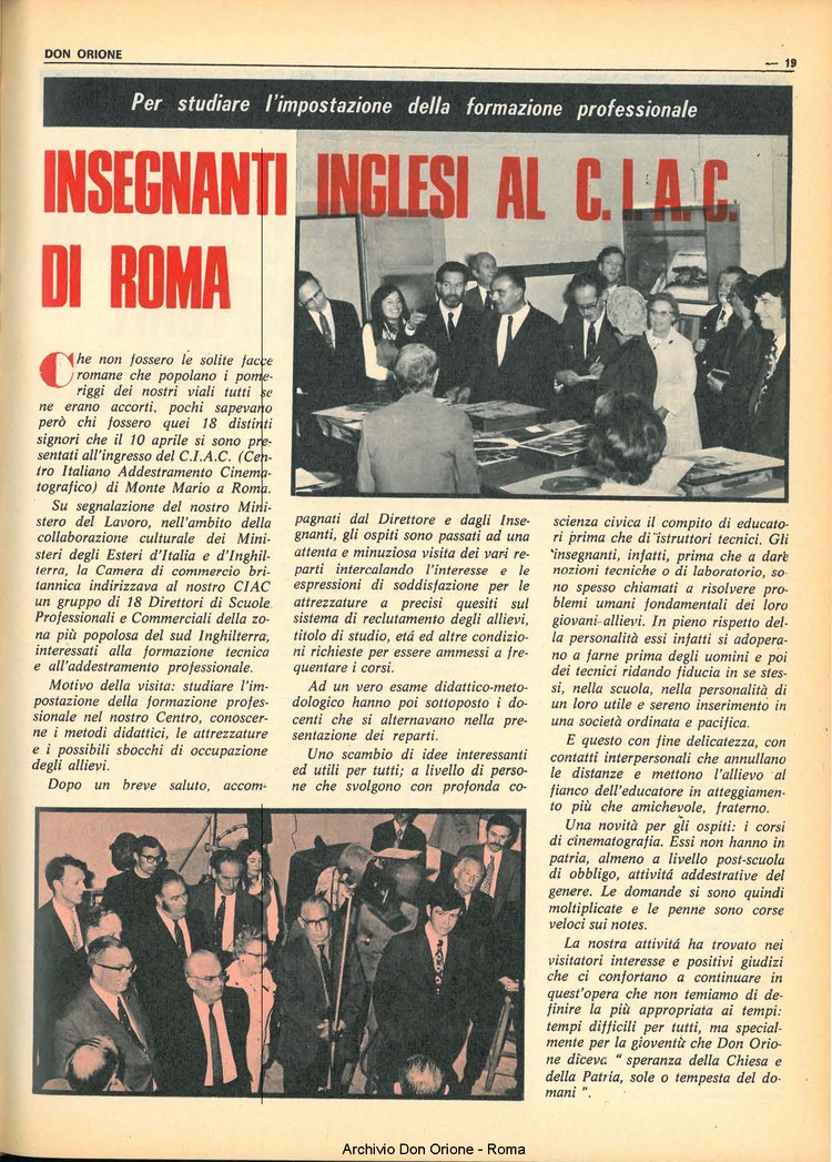 Don Orione, 67, 07, 01-05-1972, pagina 19