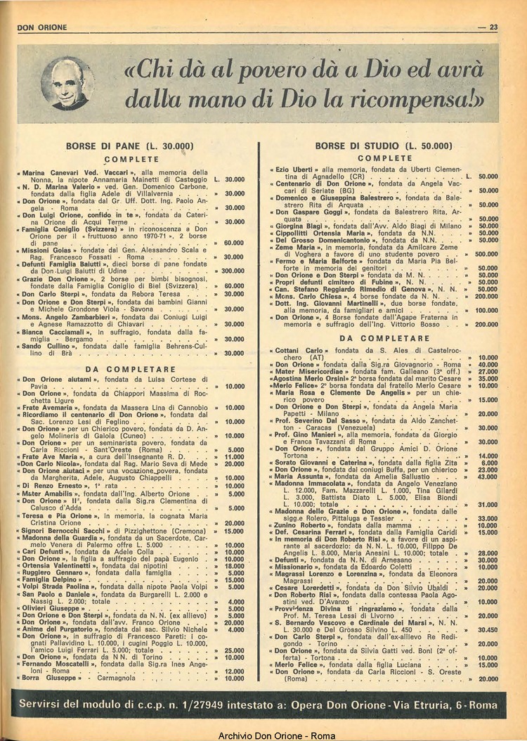 Don Orione, 67, 07, 01-05-1972, pagina 23