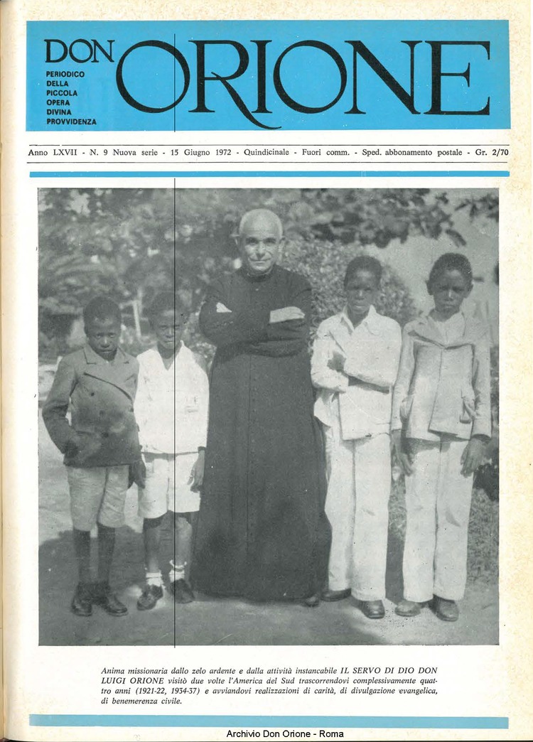 Don Orione, 67, 09, 15-06-1972, pagina 1