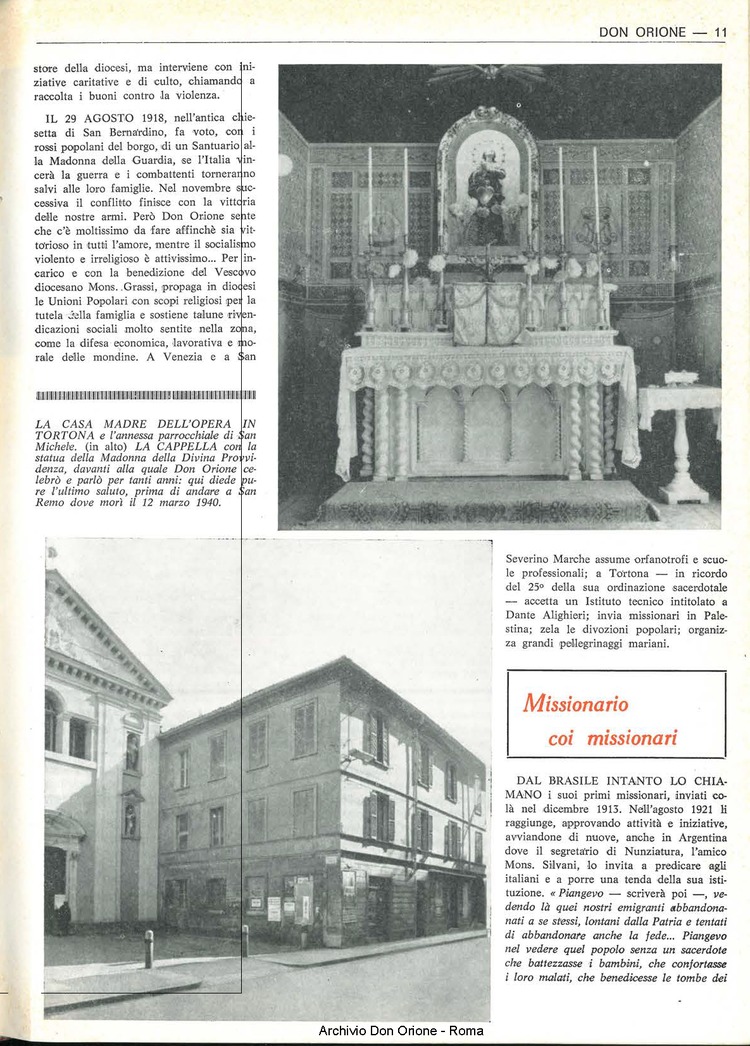 Don Orione, 67, 09, 15-06-1972, pagina 11