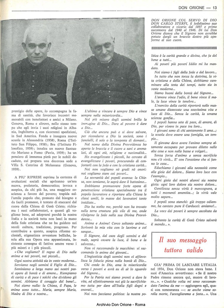 Don Orione, 67, 09, 15-06-1972, pagina 13