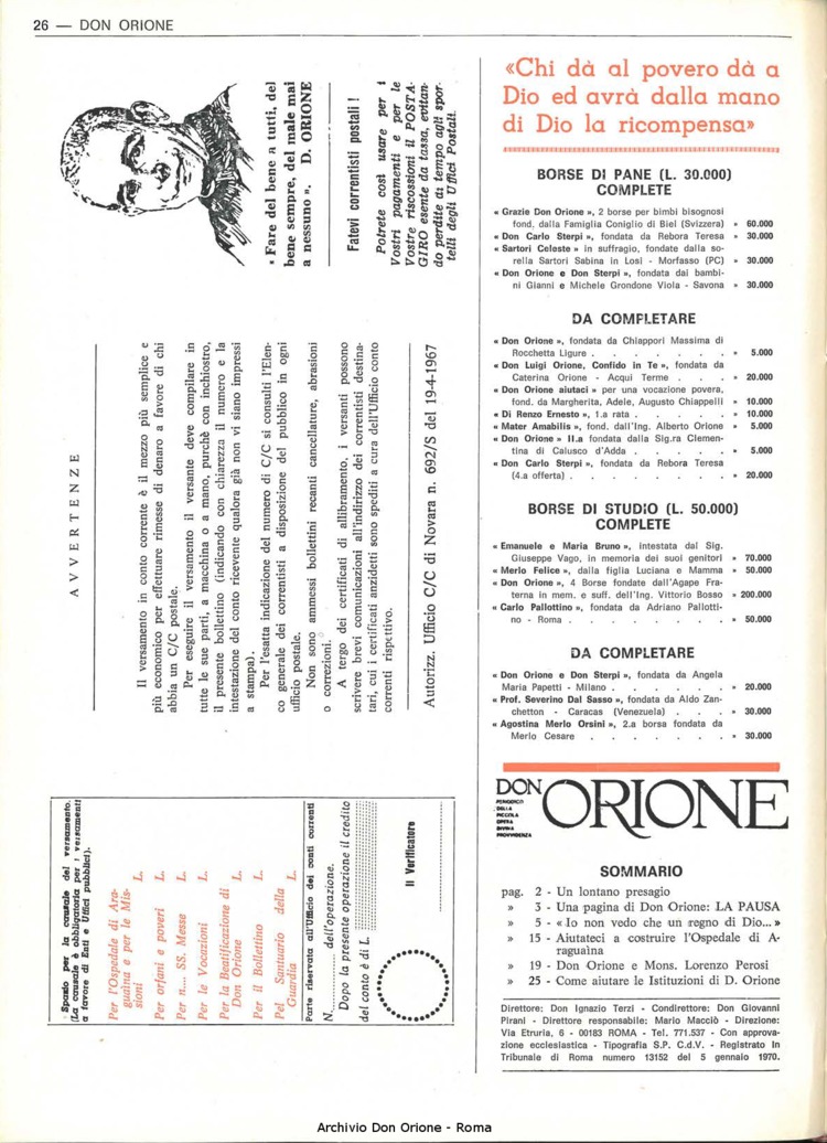 Don Orione, 67, 09, 15-06-1972, pagina 26