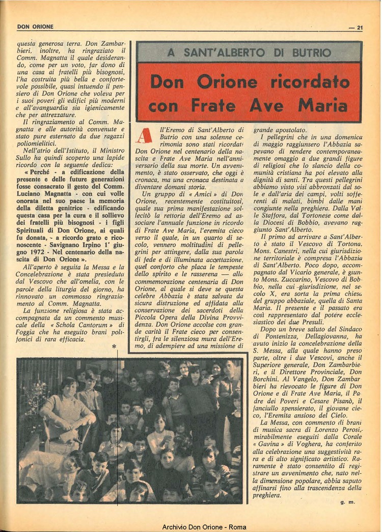 Don Orione, 67, 10, 01-07-1972, pagina 21