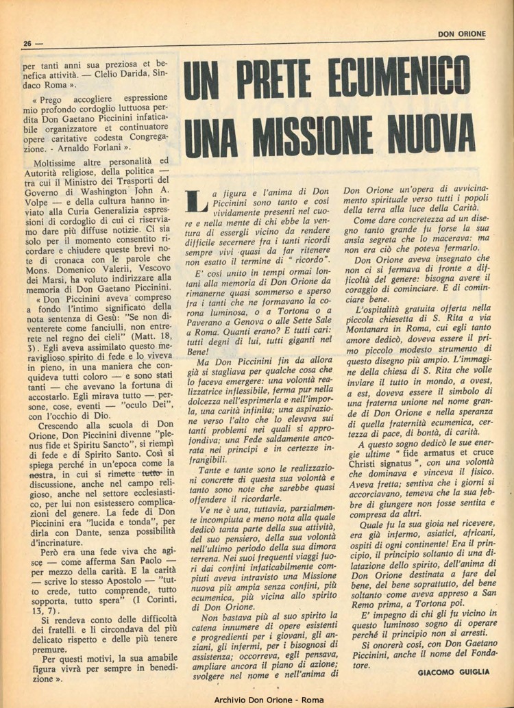Don Orione, 67, 10, 01-07-1972, pagina 26