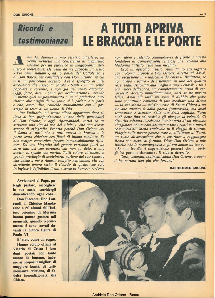 Don Orione, 67, 11, 01-08-1972, pagina 5