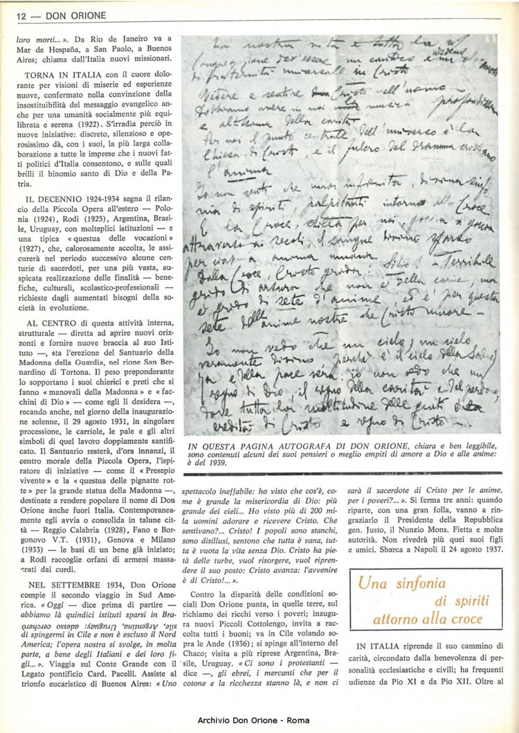 Don Orione, 67, 12, 15-08-1972, pagina 12