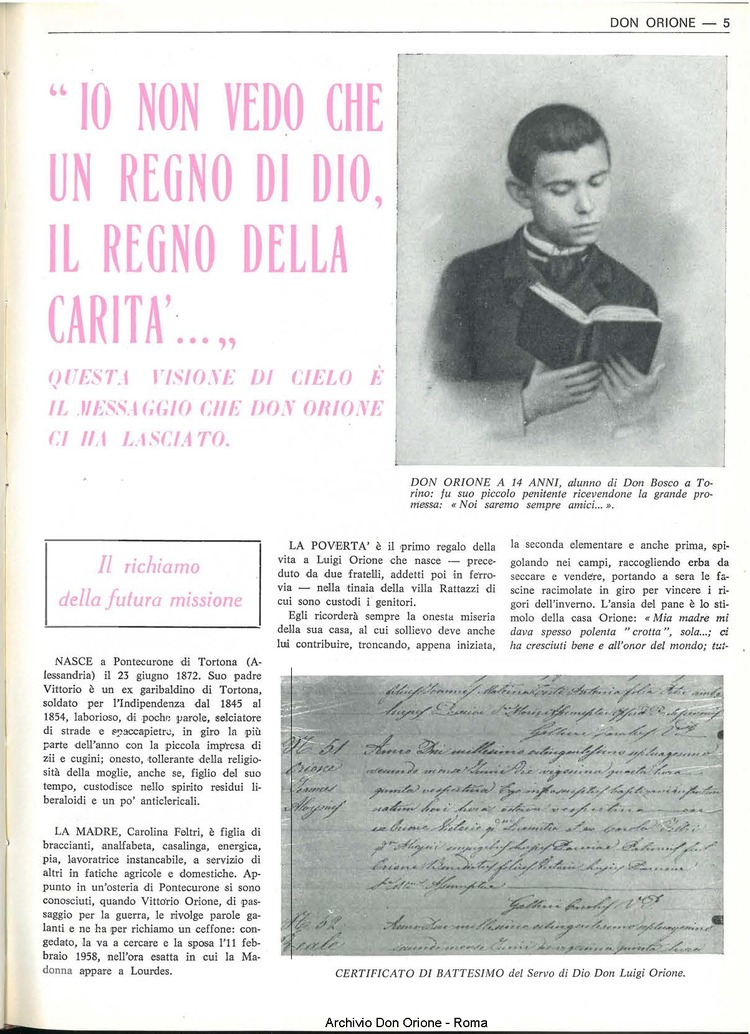 Don Orione, 67, 13, 01-09-1972, pagina 5