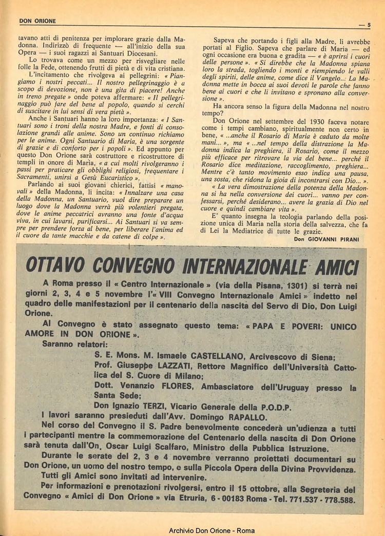 Don Orione, 67, 14, 01-10-1972, pagina 5