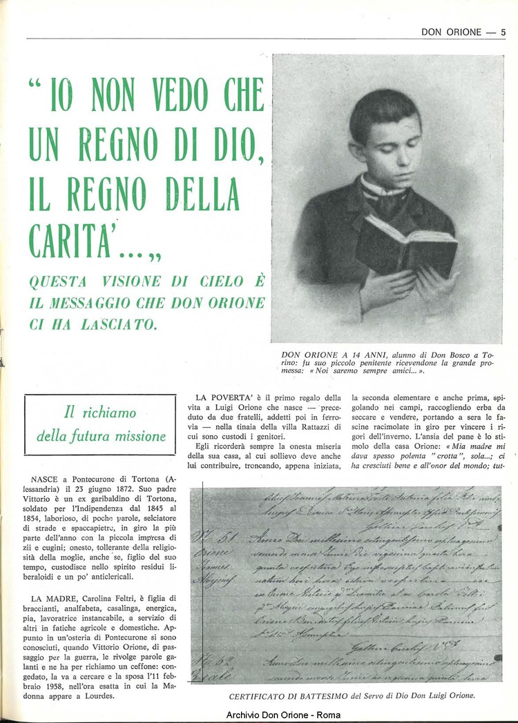 Don Orione, 67, 15, 15-10-1972, pagina 5