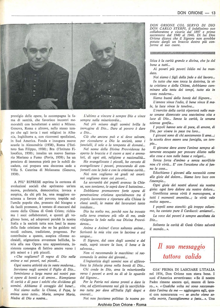 Don Orione, 67, 15, 15-10-1972, pagina 13