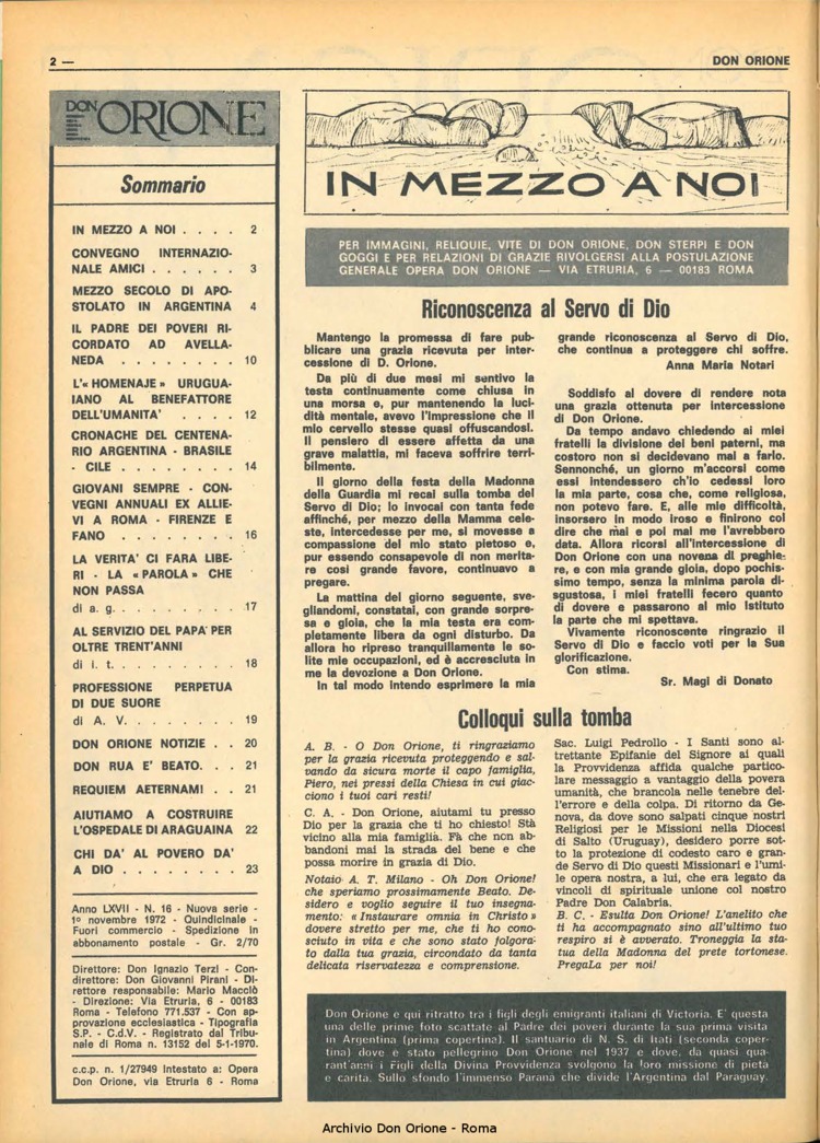 Don Orione, 67, 16, 01-11-1972, pagina 2