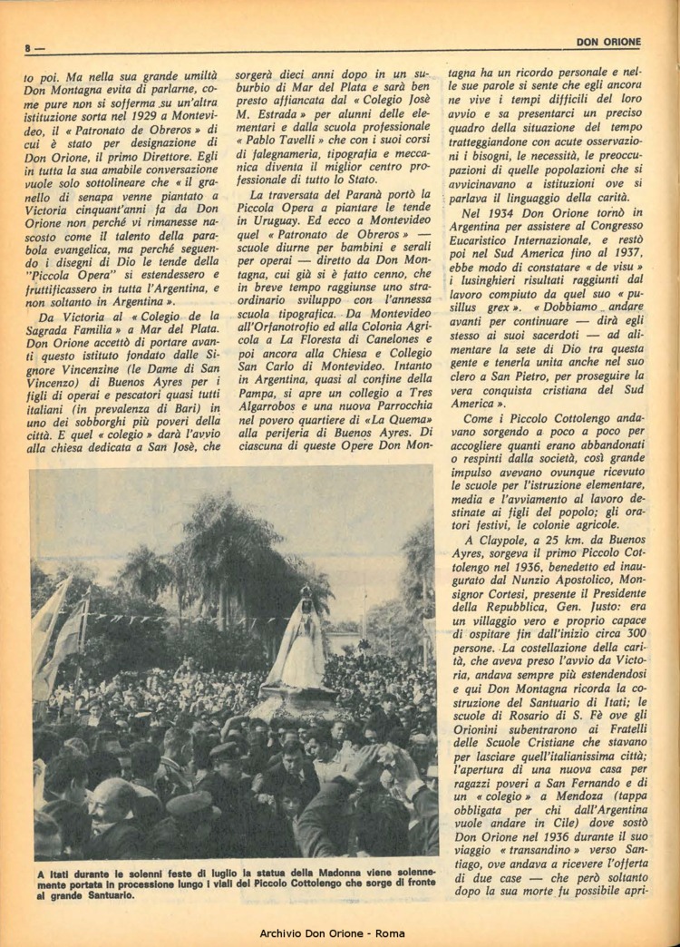 Don Orione, 67, 16, 01-11-1972, pagina 8
