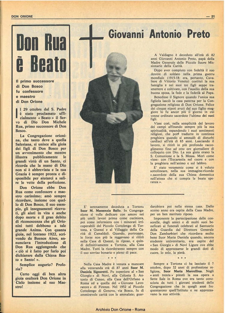 Don Orione, 67, 16, 01-11-1972, pagina 21