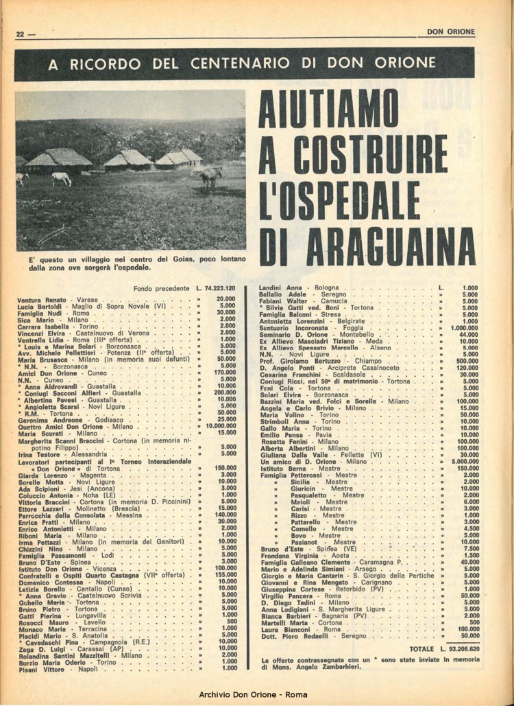 Don Orione, 67, 16, 01-11-1972, pagina 22