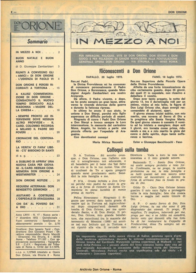 Don Orione, 67, 17, 01-12-1972, pagina 2