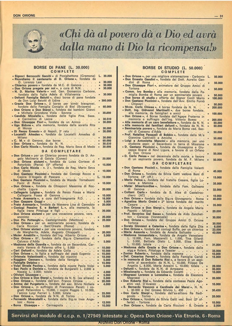 Don Orione, 67, 17, 01-12-1972, pagina 31