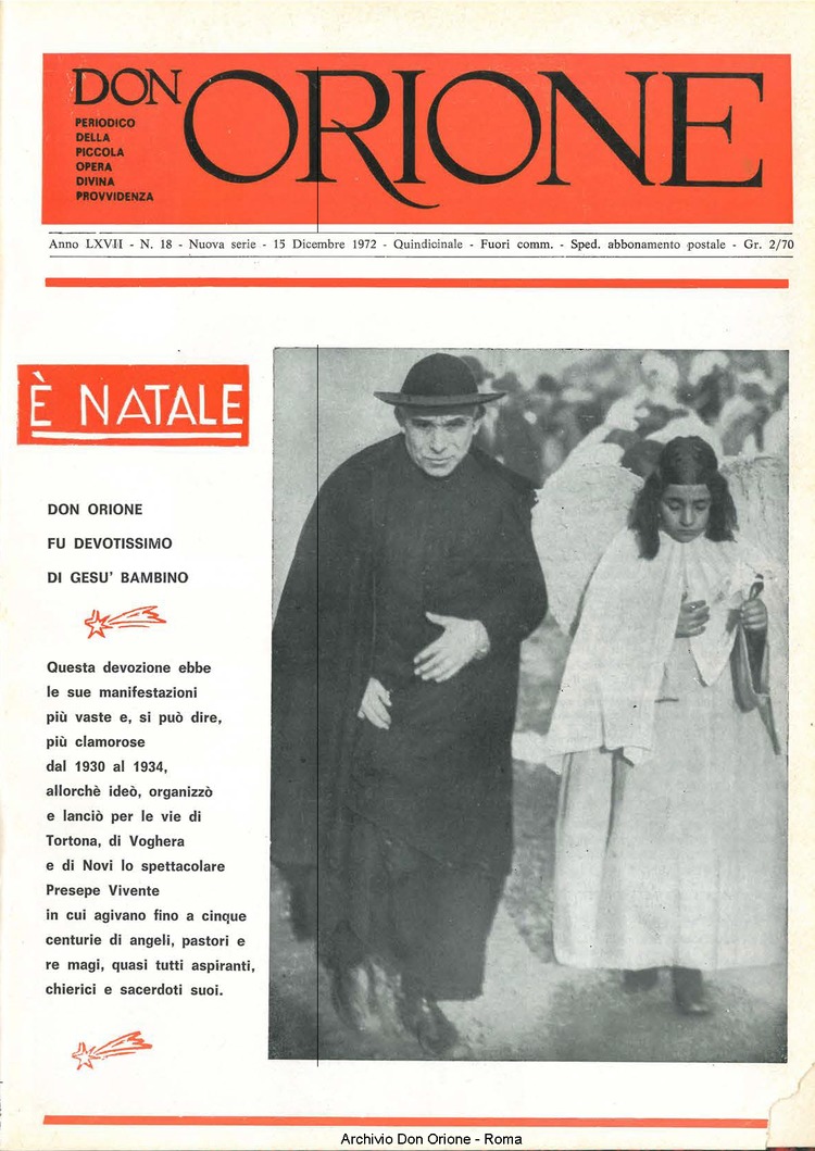 Don Orione, 67, 18, 15-12-1972, pagina 1