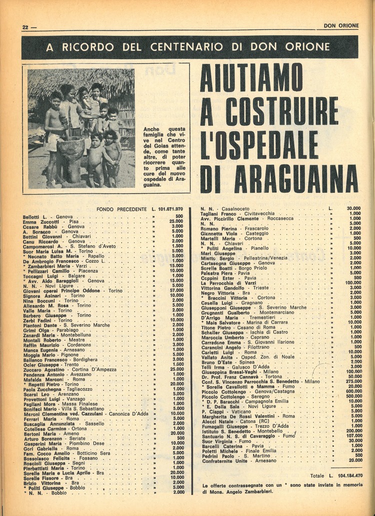 Don Orione, 68, 02, 01-02-1973, pagina 22