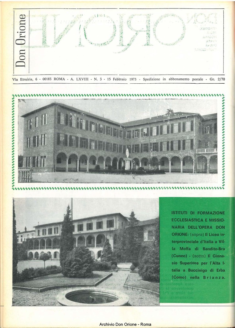 Don Orione, 68, 03, 15-02-1973, pagina 20