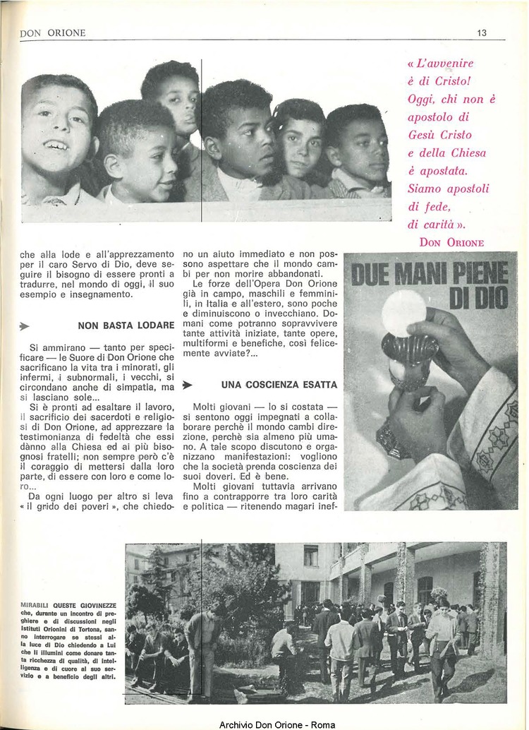 Don Orione, 68, 06, 15-04-1973, pagina 13