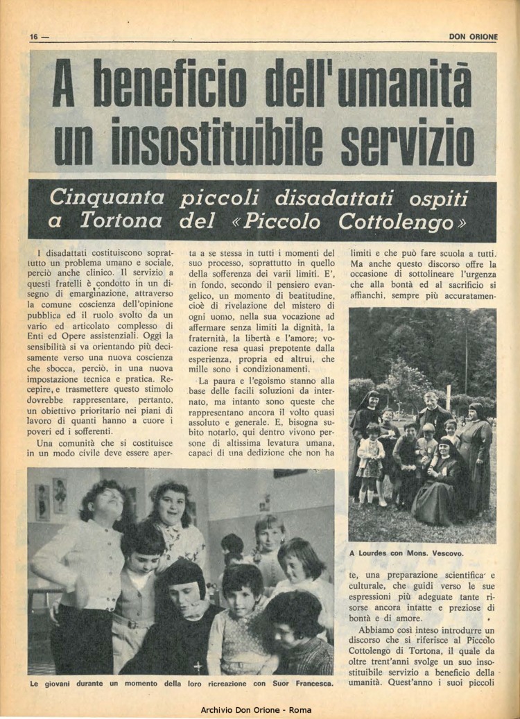 Don Orione, 68, 07, 01-05-1973, pagina 16