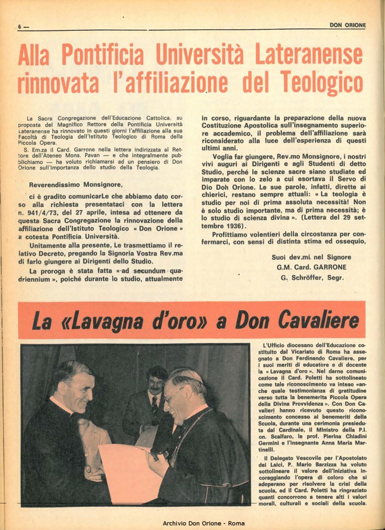 Don Orione, 68, 08, 01-06-1973, pagina 6