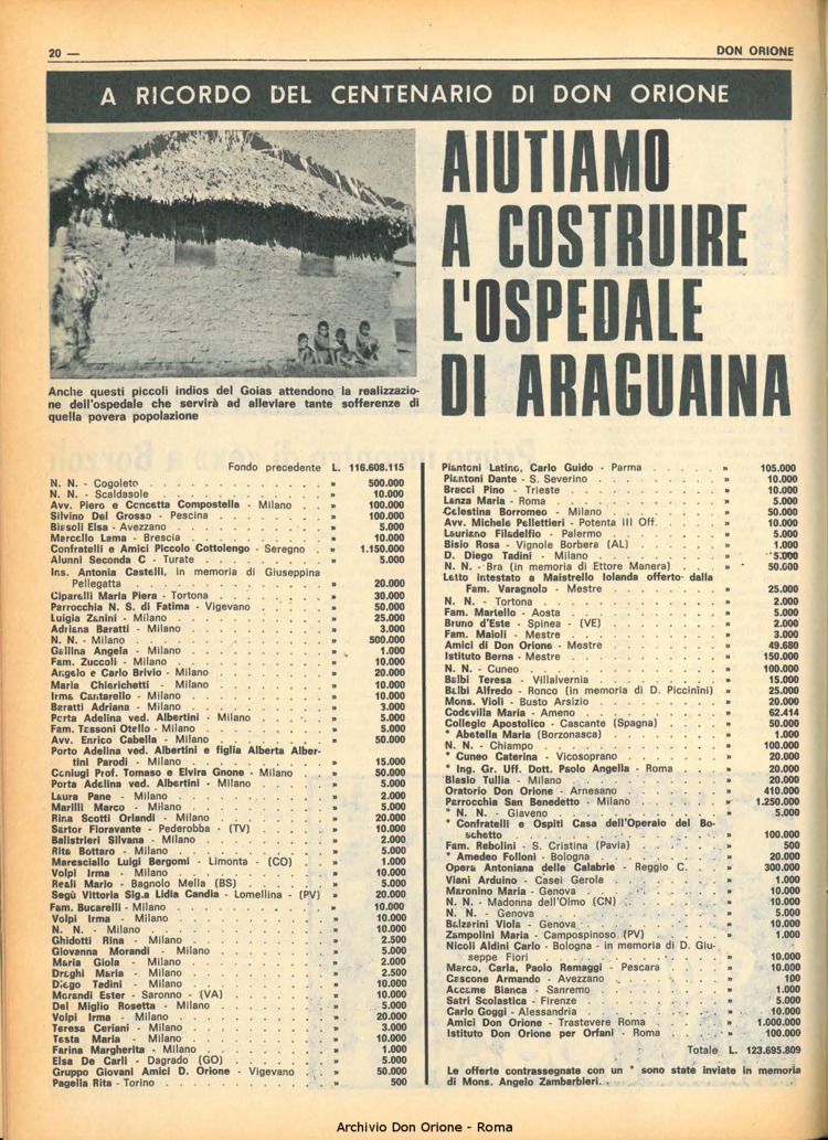Don Orione, 68, 08, 01-06-1973, pagina 20