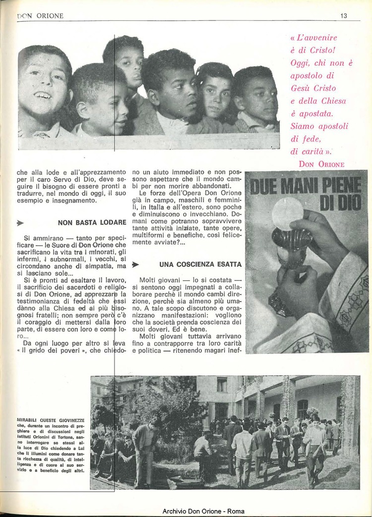 Don Orione, 68, 09, 15-06-1973, pagina 13