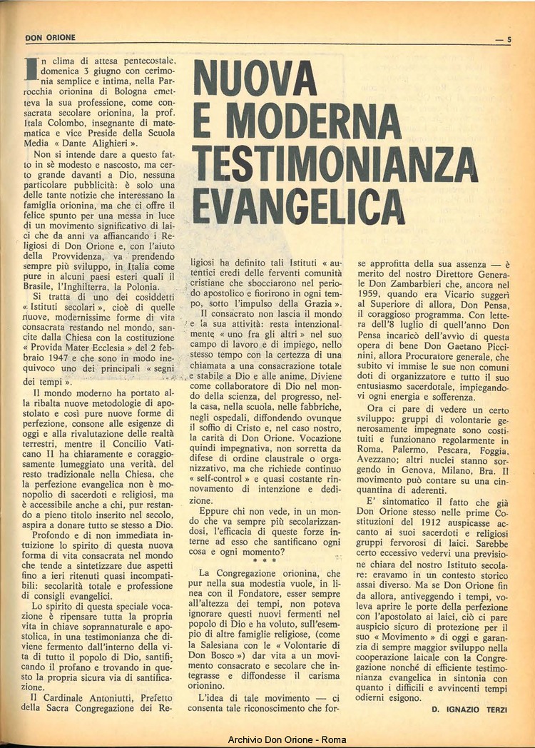Don Orione, 68, 10, 01-07-1973, pagina 5