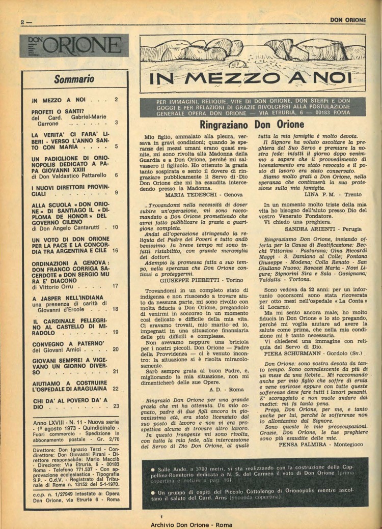 Don Orione, 68, 11, 01-08-1973, pagina 2