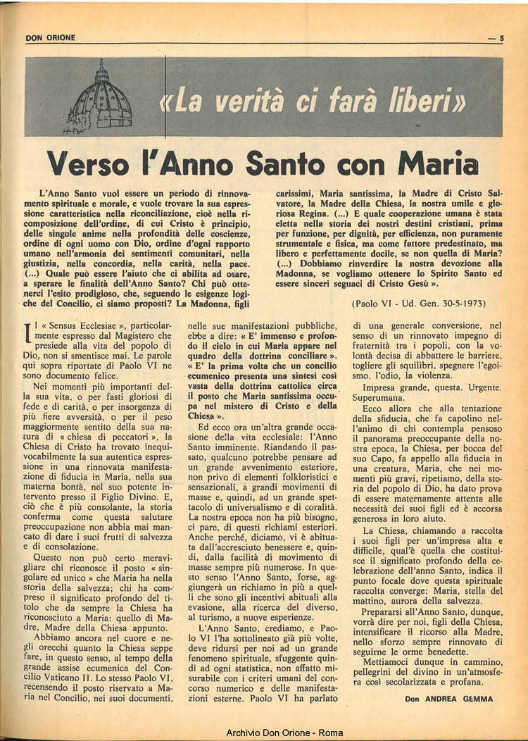 Don Orione, 68, 11, 01-08-1973, pagina 5