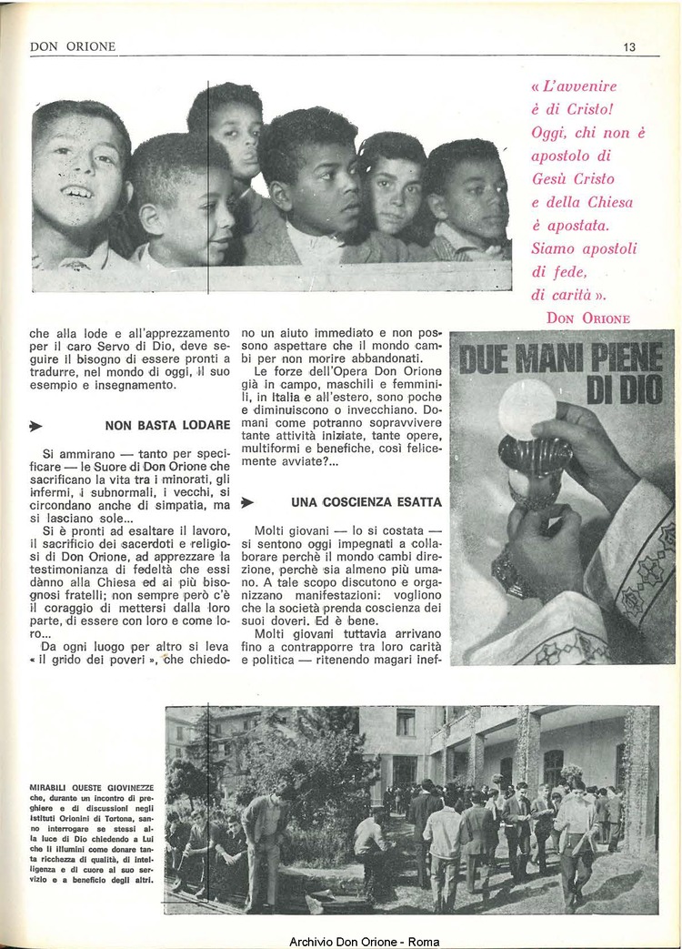 Don Orione, 68, 12, 15-08-1973, pagina 13