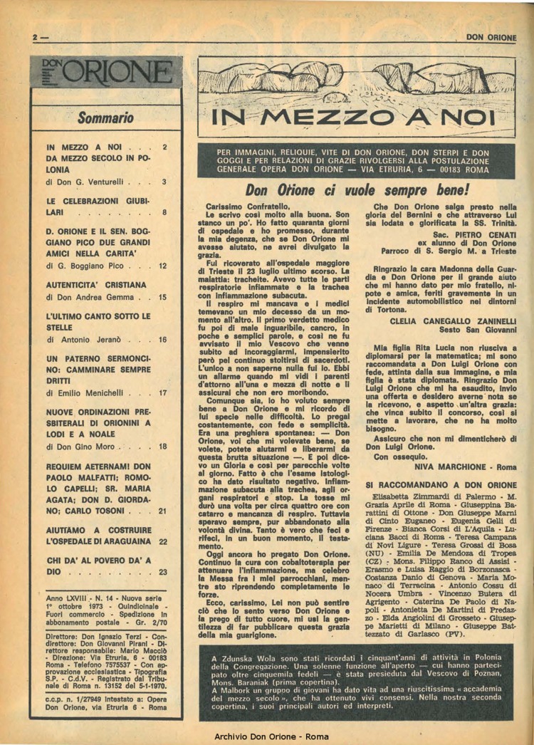 Don Orione, 68, 14, 01-10-1973, pagina 2