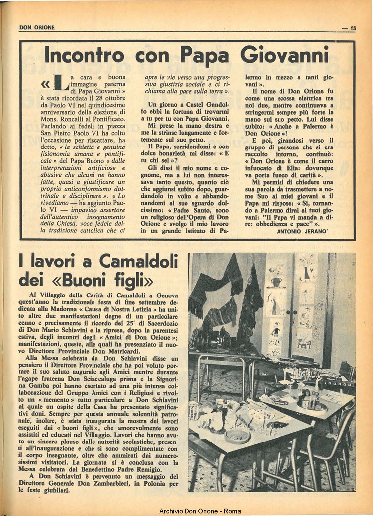 Don Orione, 68, 16, 01-11-1973, pagina 15