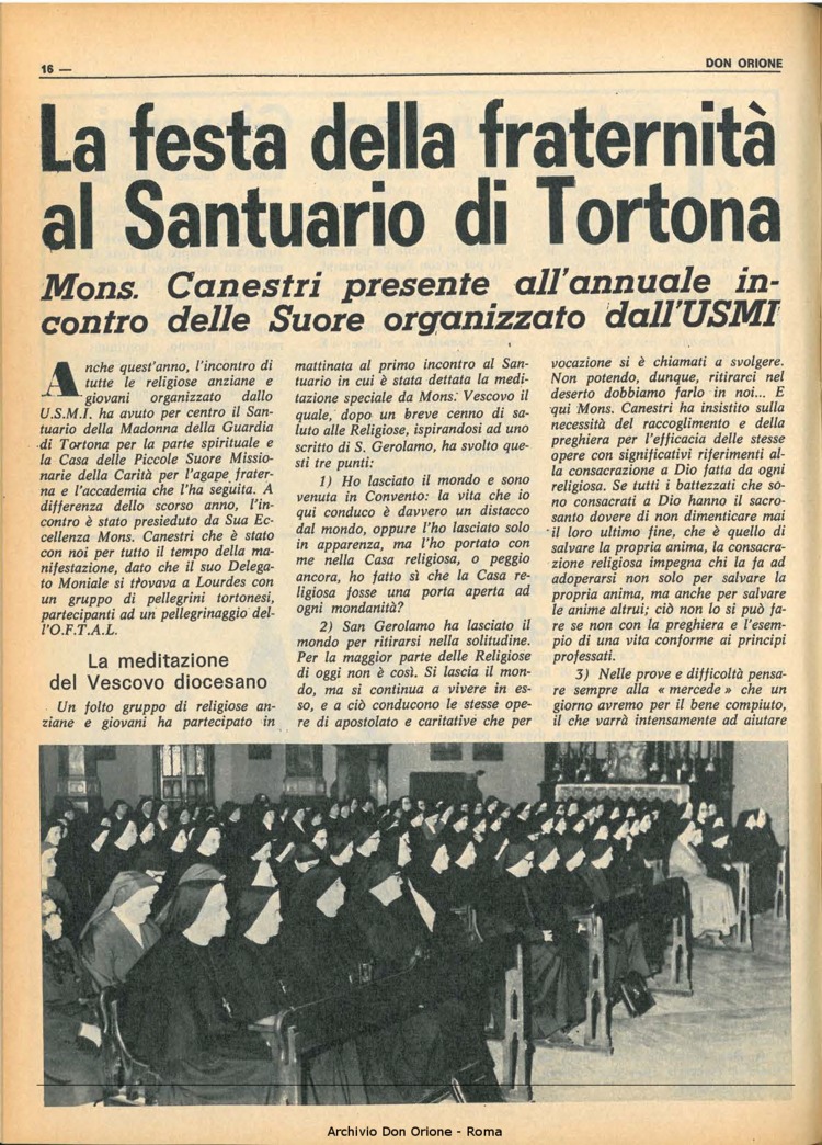 Don Orione, 68, 16, 01-11-1973, pagina 16