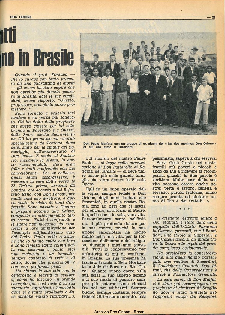 Don Orione, 68, 16, 01-11-1973, pagina 21