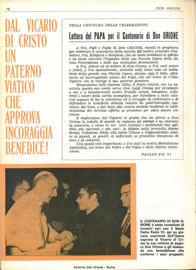 Don Orione, 68, 18, 15-12-1973, pagina 16