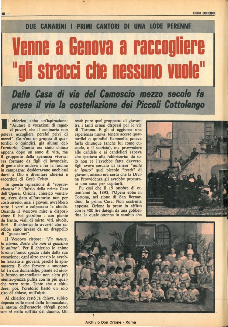 Don Orione, 69, 01, 01-01-1974, pagina 18