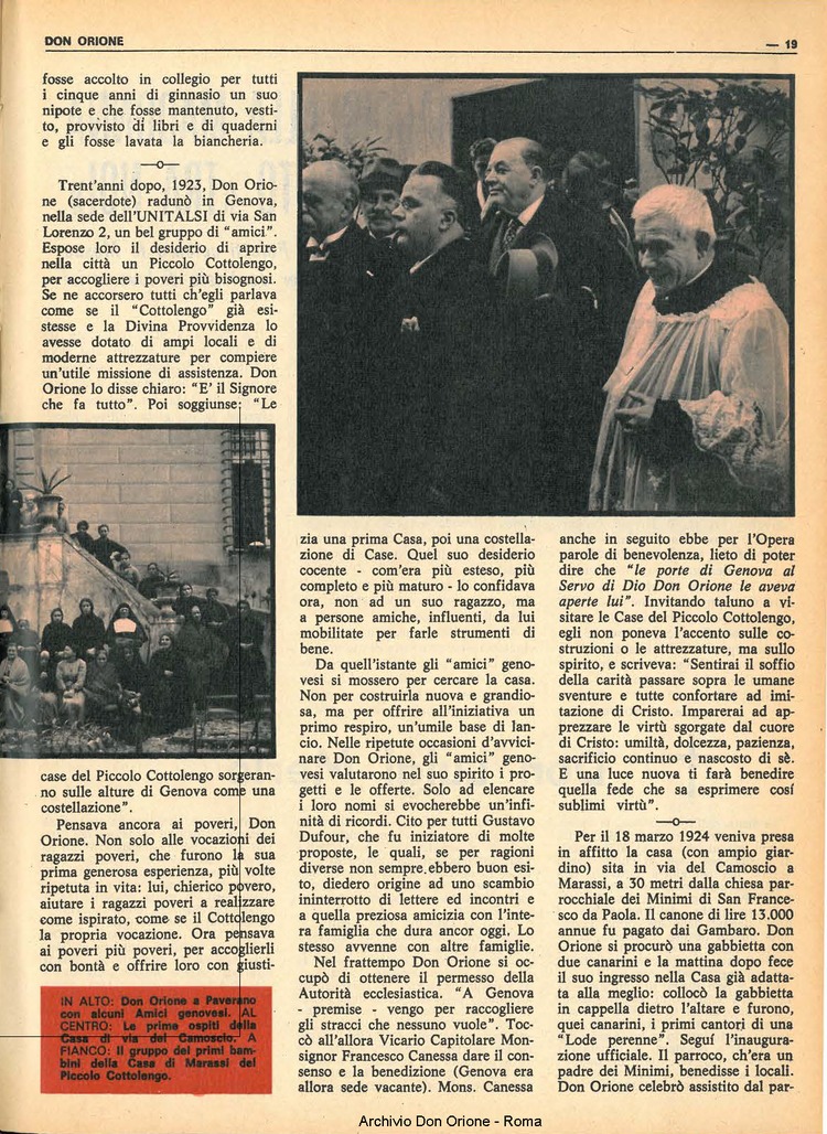Don Orione, 69, 01, 01-01-1974, pagina 19