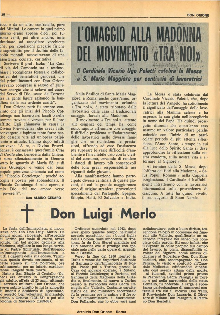 Don Orione, 69, 01, 01-01-1974, pagina 20