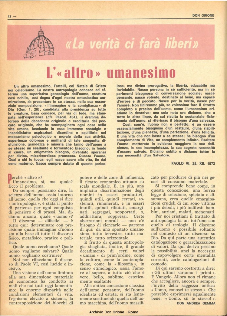 Don Orione, 69, 02, 01-02-1974, pagina 12