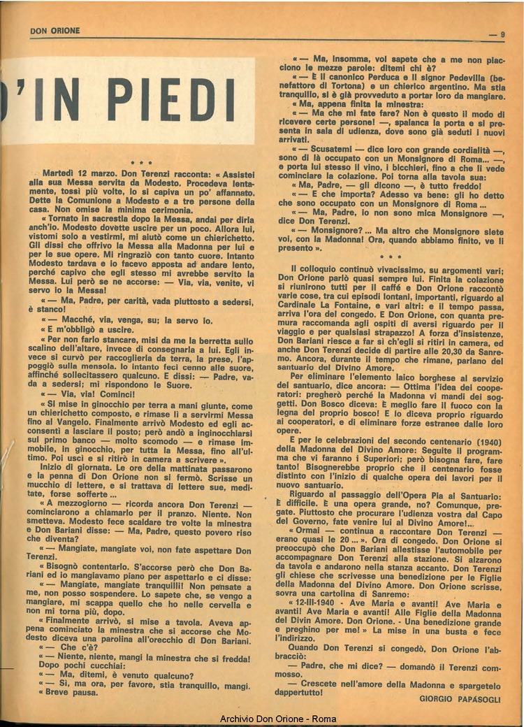 Don Orione, 69, 03, 01-03-1974, pagina 9