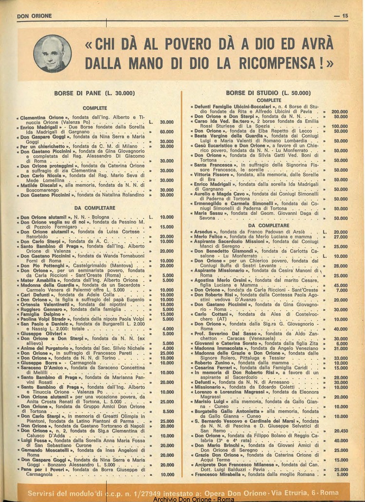 Don Orione, 69, 03, 01-03-1974, pagina 15